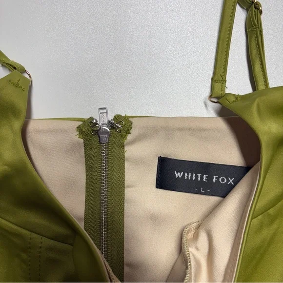 White Fox Boutique Hypnotized Bustier Matcha Corset Cropped Spaghetti Strap Top - Picture 5 of 6